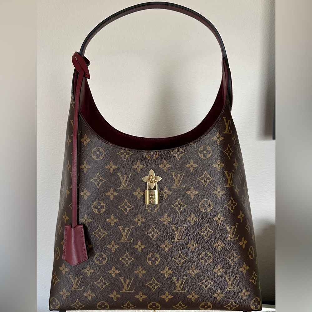 Collectors! Flower Hobo Tote/Satchel/Shoulder Bag (Maroon) NWOT Never Used
